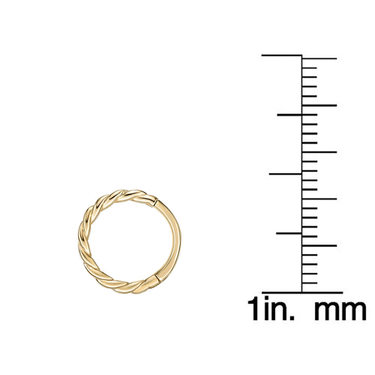 14K Gold Twist Multi-Purpose Clicker - 20G