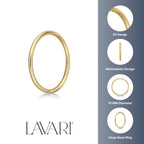 14K Nose Hoop - 20G