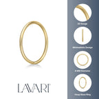 14K Nose Hoop - 20G