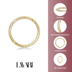 14K Gold Spiral Nose Hoop - 20G