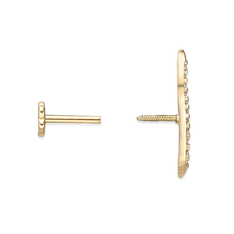 Cubic Zirconia Wave Cartilage Earring