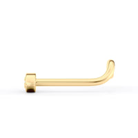 14K Evil Eye CZ Screw Nose Ring - 20G