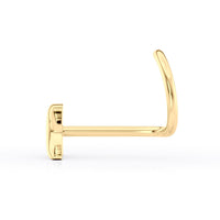 14K X Curved Nose Ring - 20G