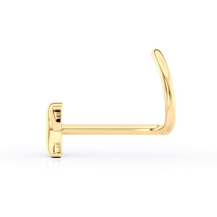 14K X Curved Nose Ring - 20G