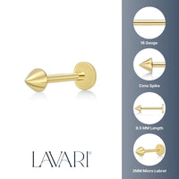 Cone Spike Micro Labret - 16G