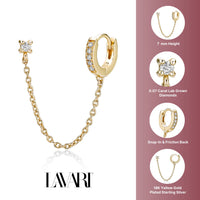 Chain Stud and Huggie Earring