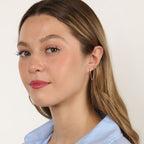 Lab Grown Diamond Chain Stud and Huggie Earring