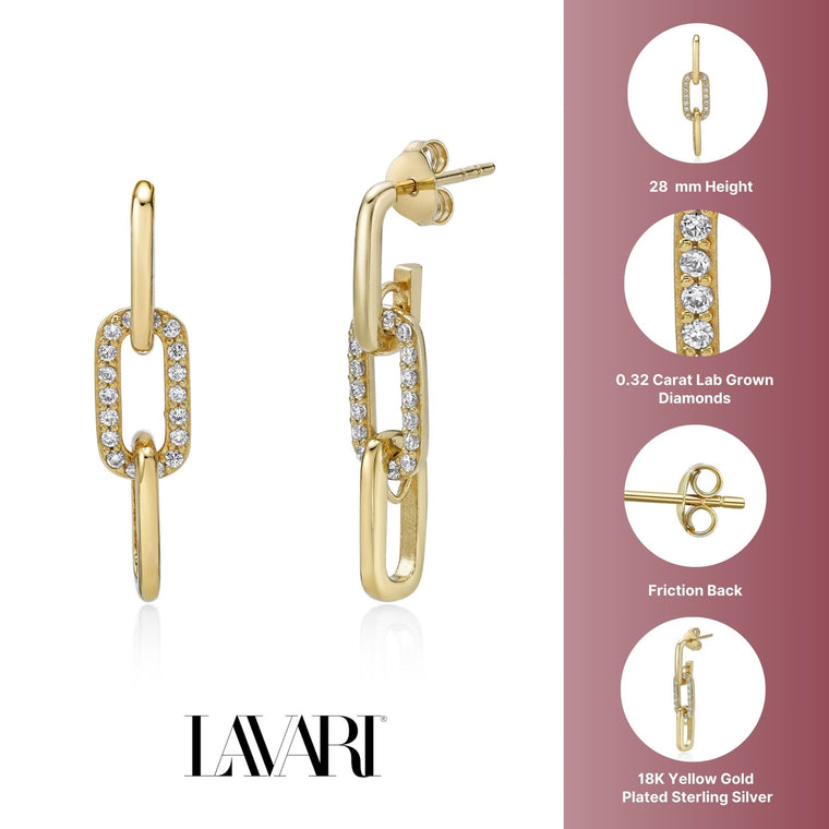 Large Dangle Chain Earrings
