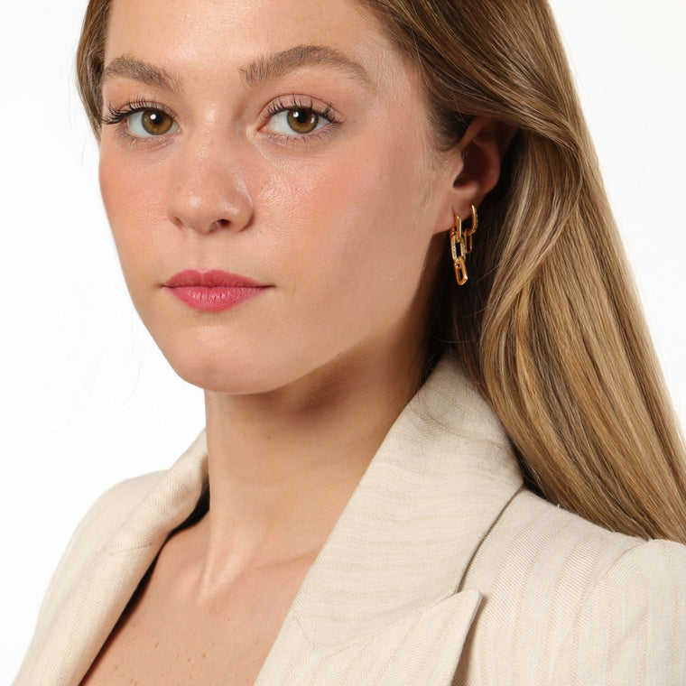 Large Dangle Chain Earrings