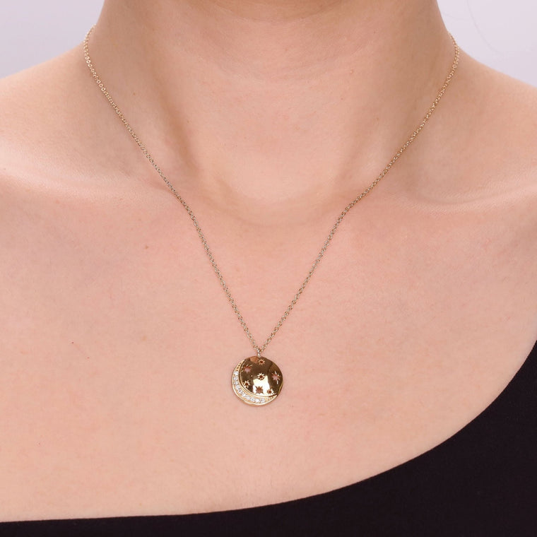 Astrological Circle Pendant Necklace