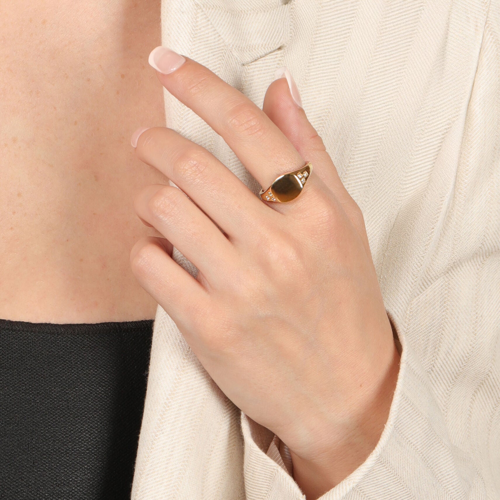 Lab Grown Diamond Signet Ring