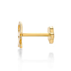 14K Yellow Gold XO Cartilage Earring