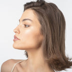 14K Gold Straight Bone Diamond Nose Stud - 22G