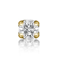 14K Gold Straight Bone Diamond Nose Stud - 22G