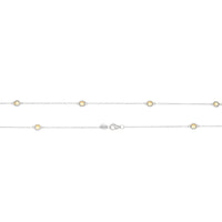 Birthstone Station Necklace in Sterling Silver