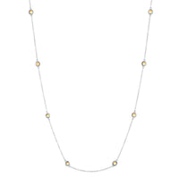 Birthstone Station Necklace in Sterling Silver
