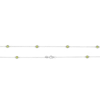 Birthstone Station Necklace in Sterling Silver