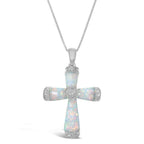 Created Opal Cross Pendant