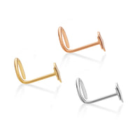 14K Gold Screw Astral Nose Ring Set - 22G