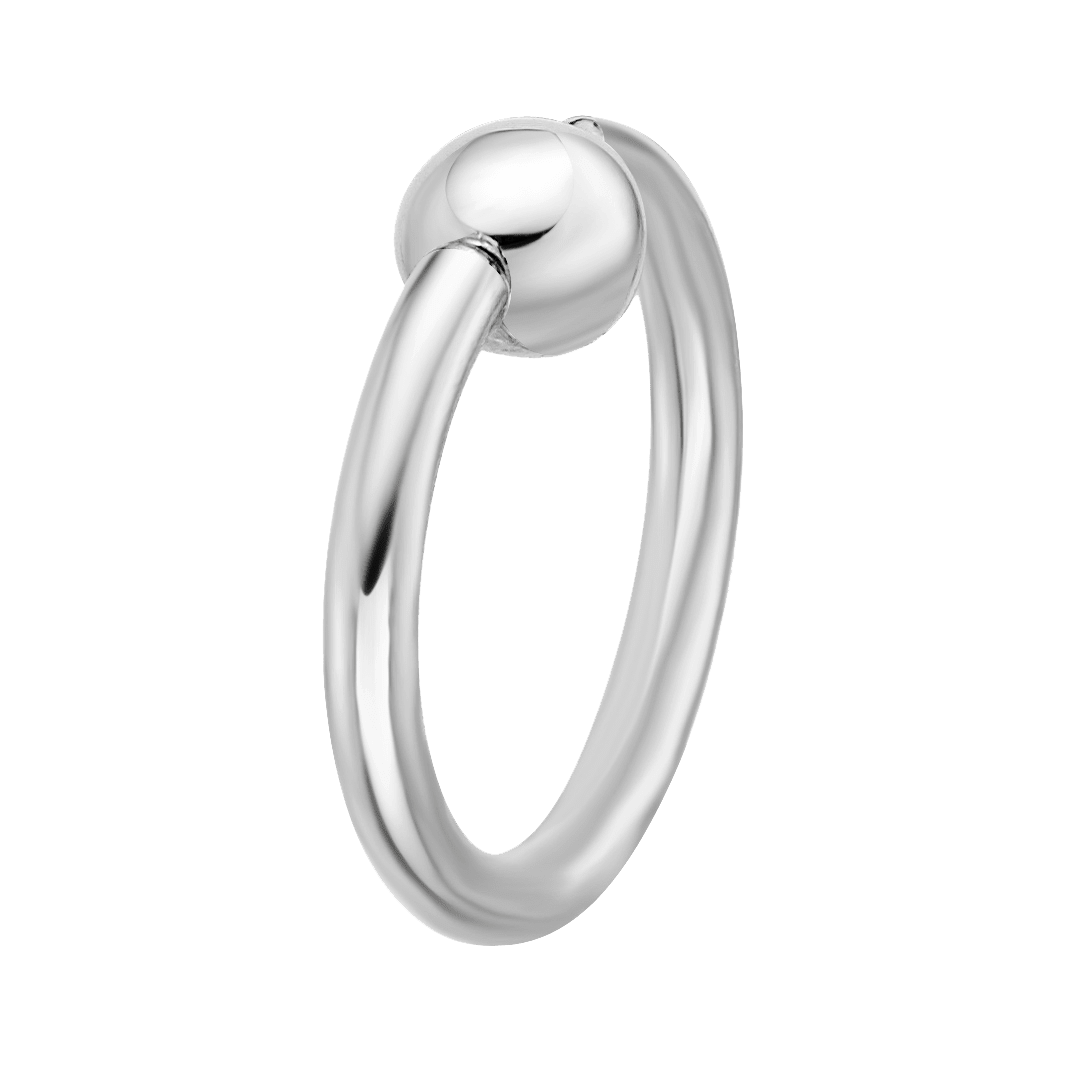 14K Gold Diamond Nose Hoop - 22G