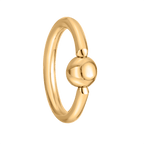 14K Gold Diamond Nose Hoop - 22G