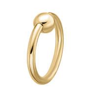 14K Gold Diamond Nose Hoop - 22G