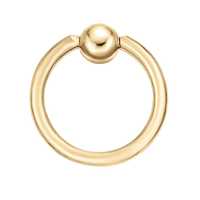 14K Gold Diamond Nose Hoop - 22G