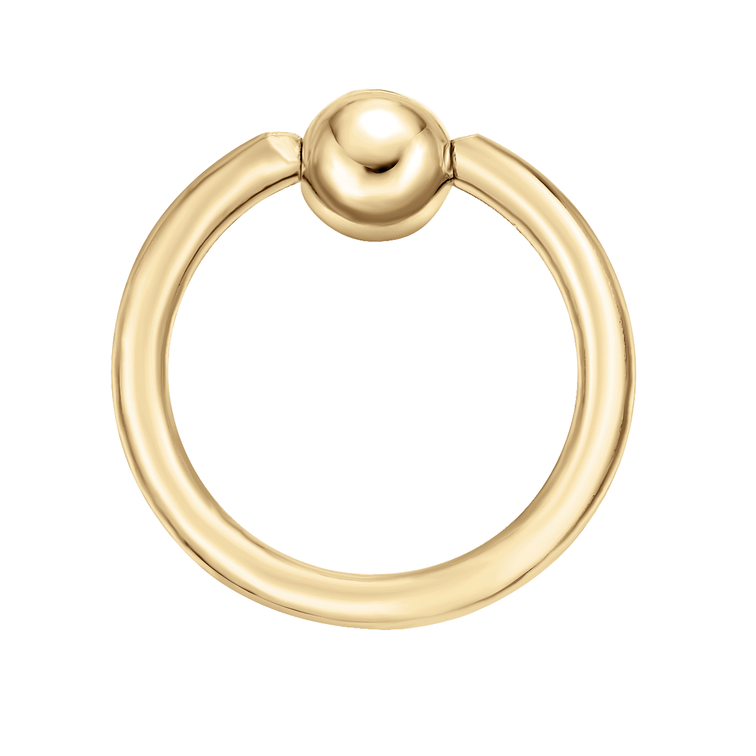 14K Gold Diamond Nose Hoop - 22G