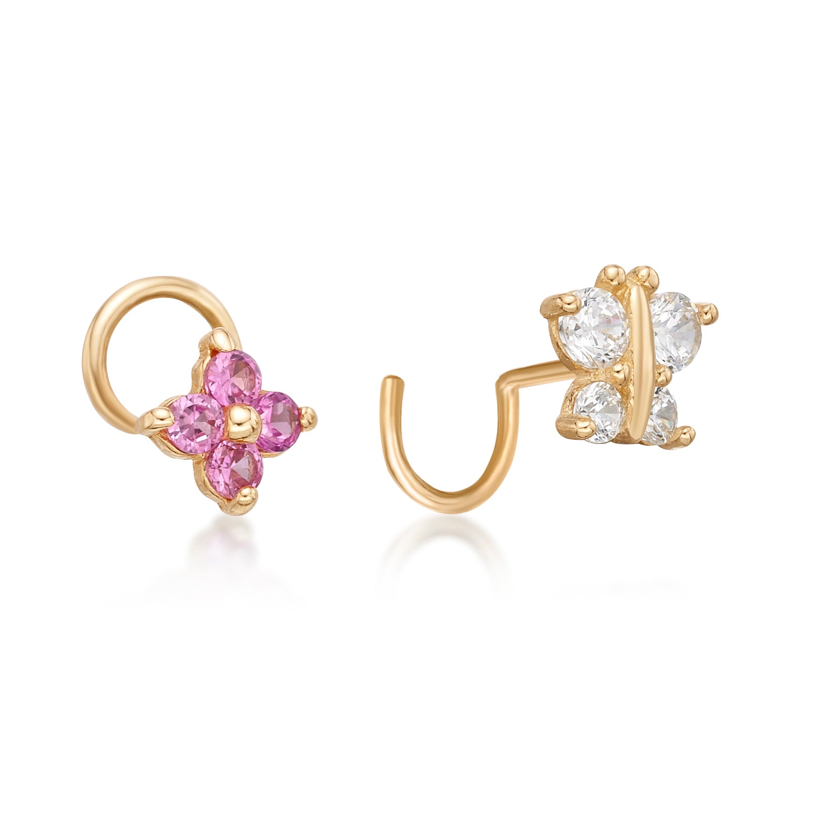22 G (0.6 mm) Curve Nose Ring in 14K Yellow Gold