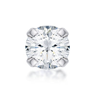 14K Gold Straight Bone Cubic Zirconia Nose Stud - 22G