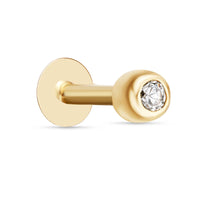 Monroe Style Cubic Zirconia Labret - 16G