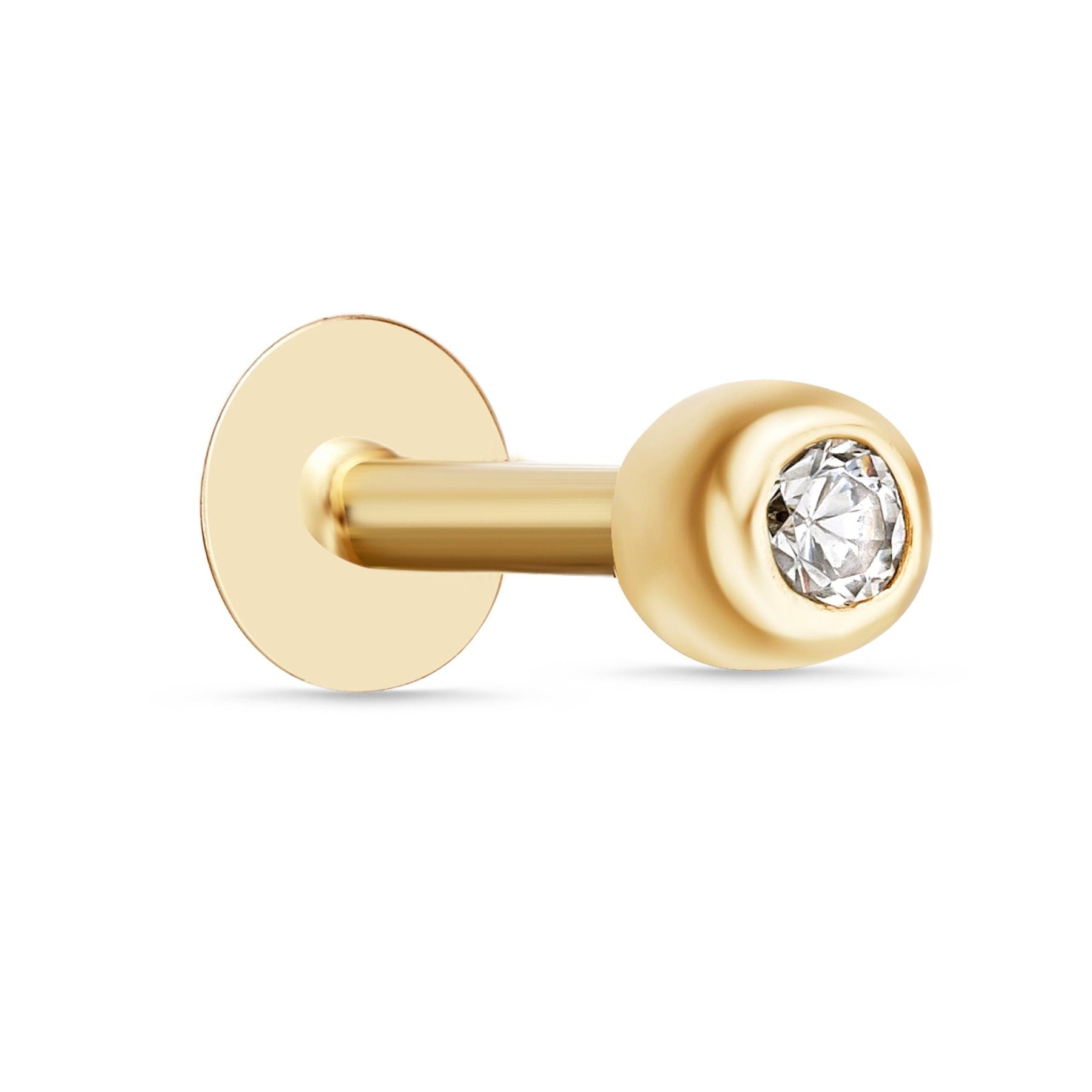 Monroe Style Cubic Zirconia Labret - 16G