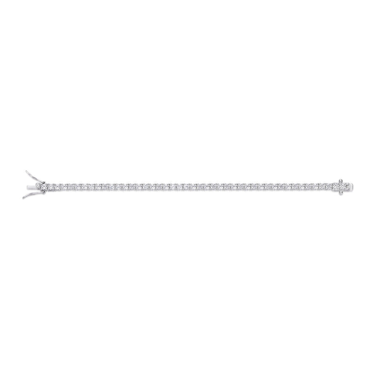 Cubic Zirconia Tennis Bracelet in Sterling Silver, 7.5"