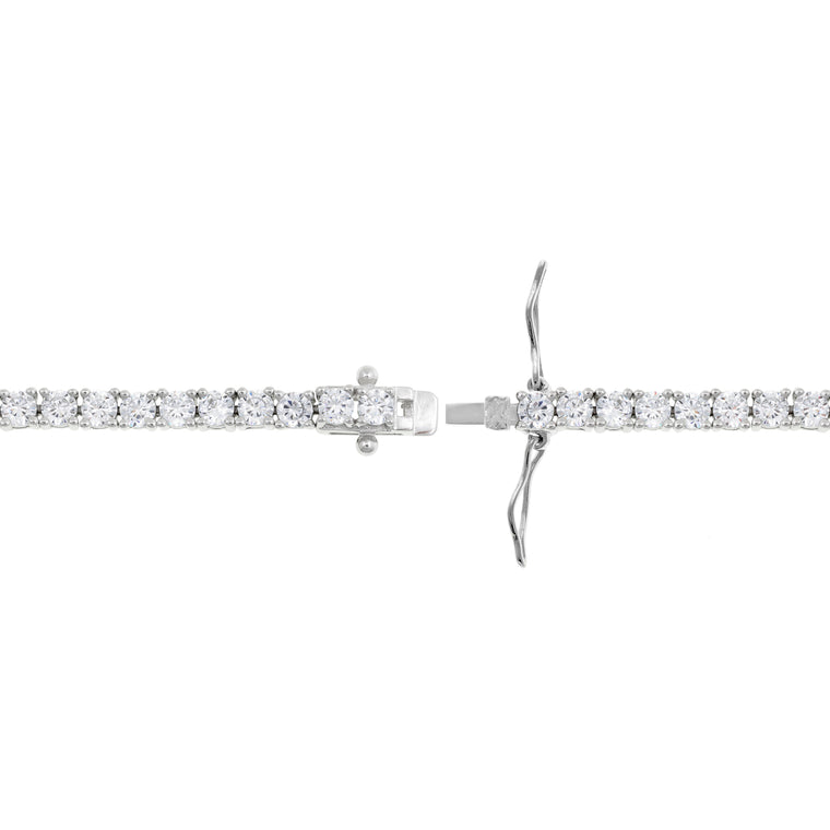 Cubic Zirconia Tennis Bracelet in Sterling Silver, 7.5"