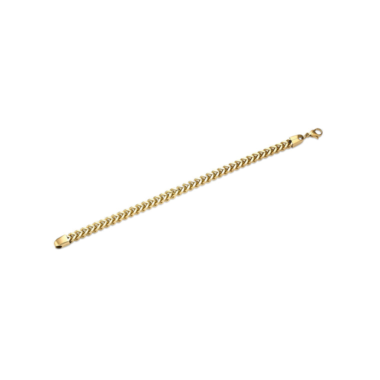 Thick Bracelet in Gold Ion Plated Stainless Steel