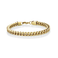 Thick Bracelet in Gold Ion Plated Stainless Steel
