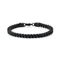 Thick Bracelet in Black Ion Plated Stainless Steel