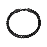 Thick Bracelet in Black Ion Plated Stainless Steel
