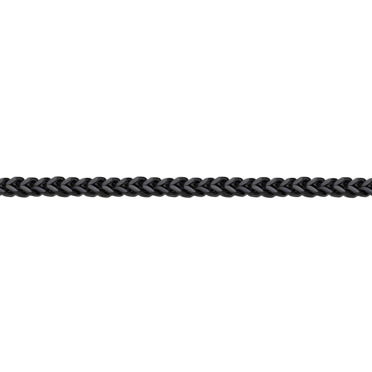 Thick Bracelet in Black Ion Plated Stainless Steel