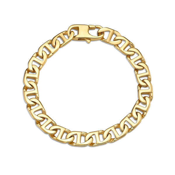 Men's 10MM Mariner Chain Bracelet in Stainless Steel, 9"