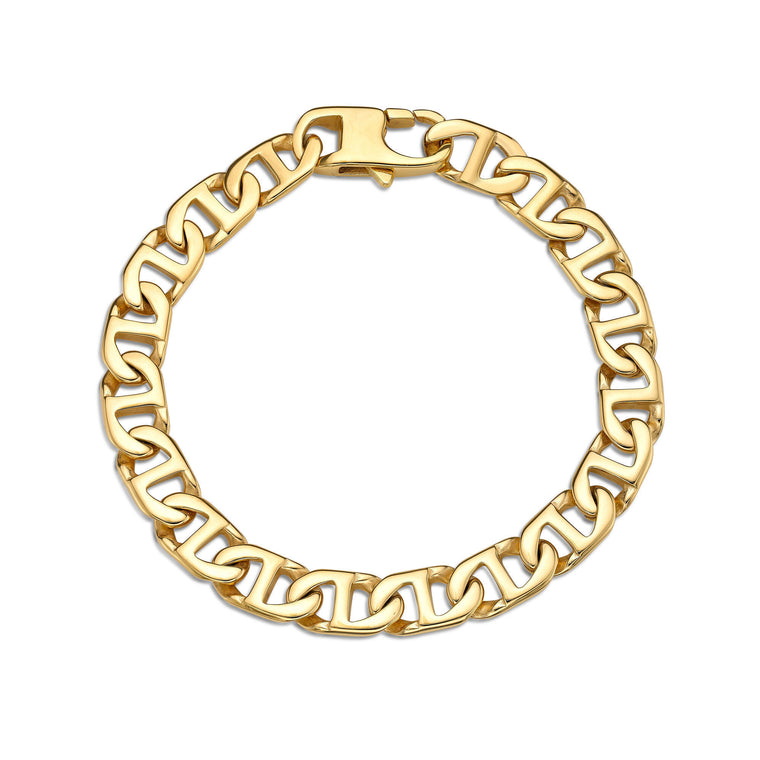 Men's 10MM Mariner Chain Bracelet in Stainless Steel, 9"