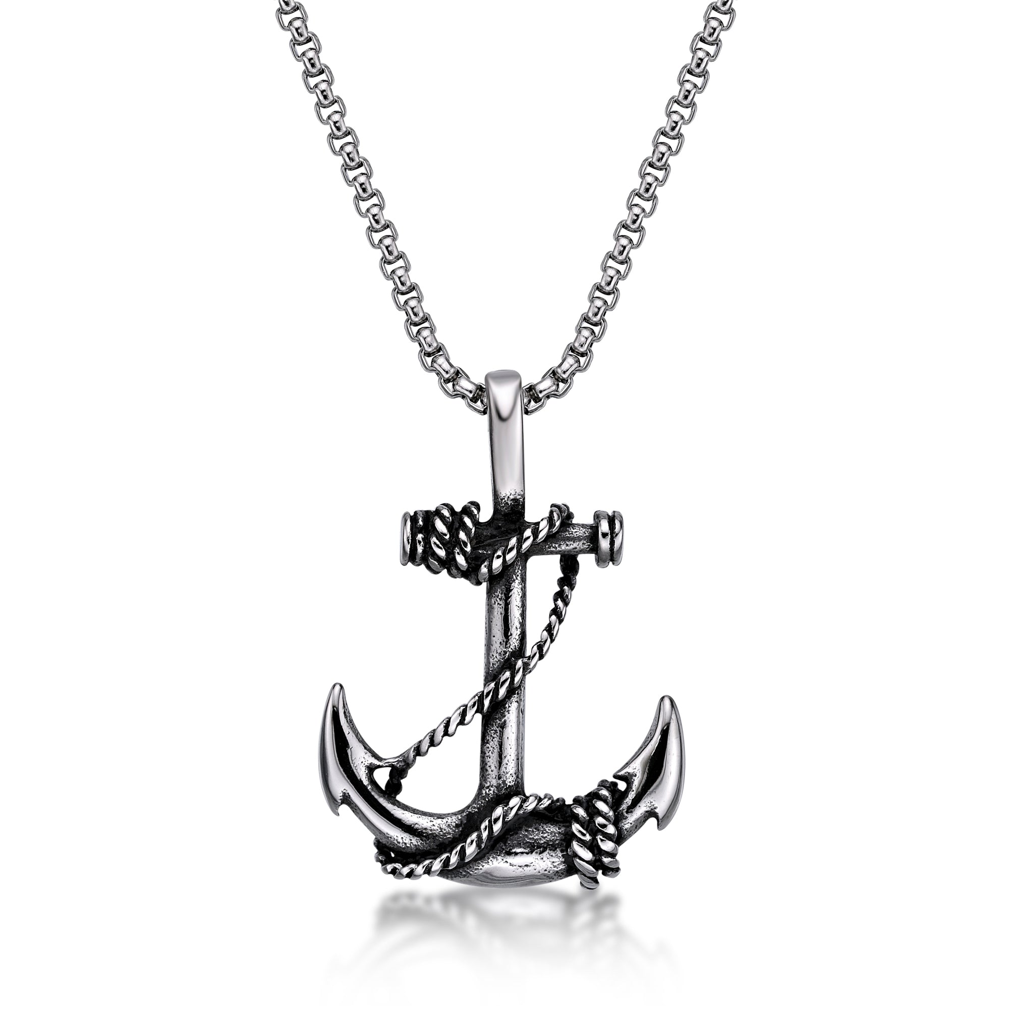 Anchor Pendant in Stainless Steel