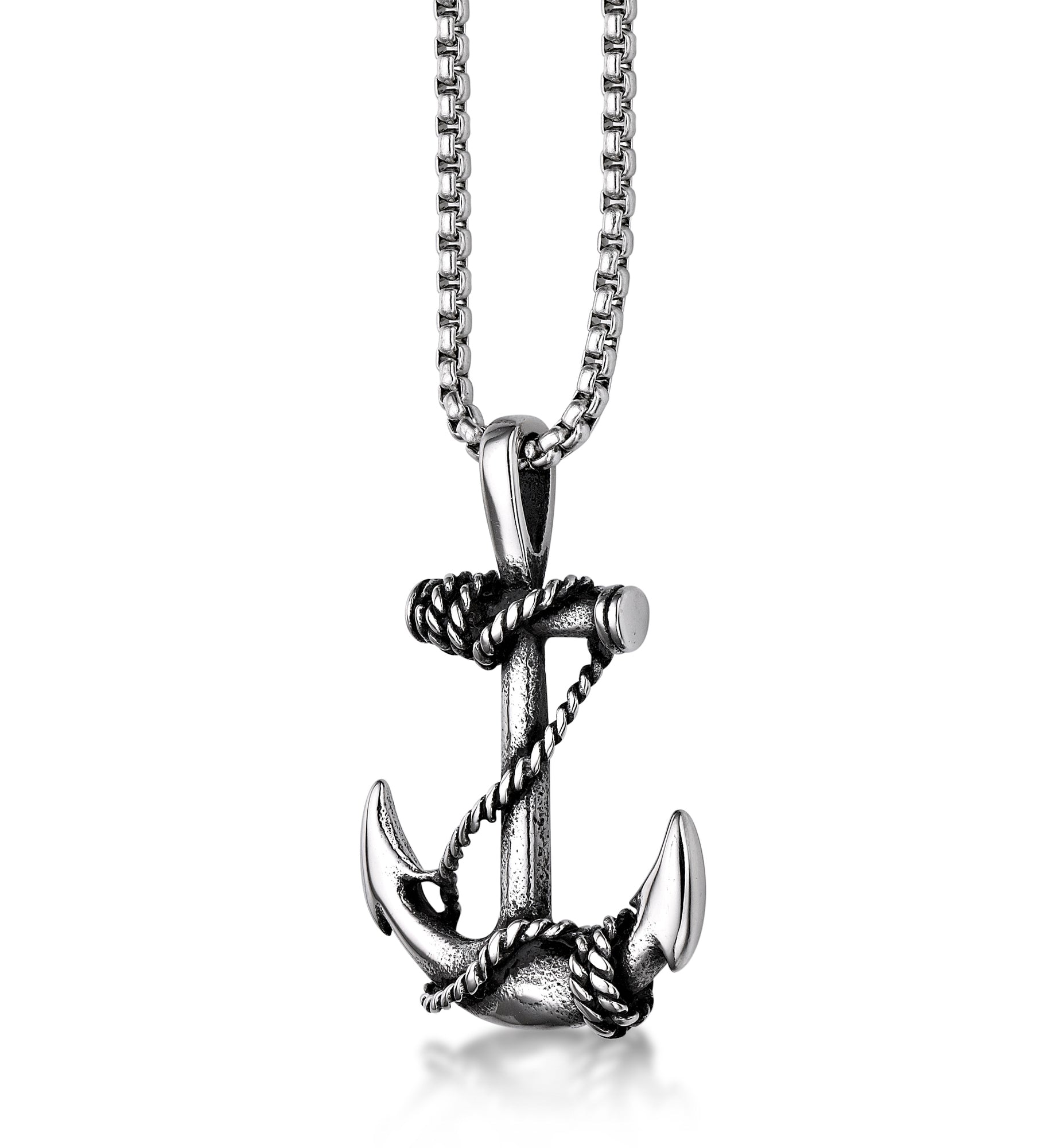Anchor Pendant in Stainless Steel