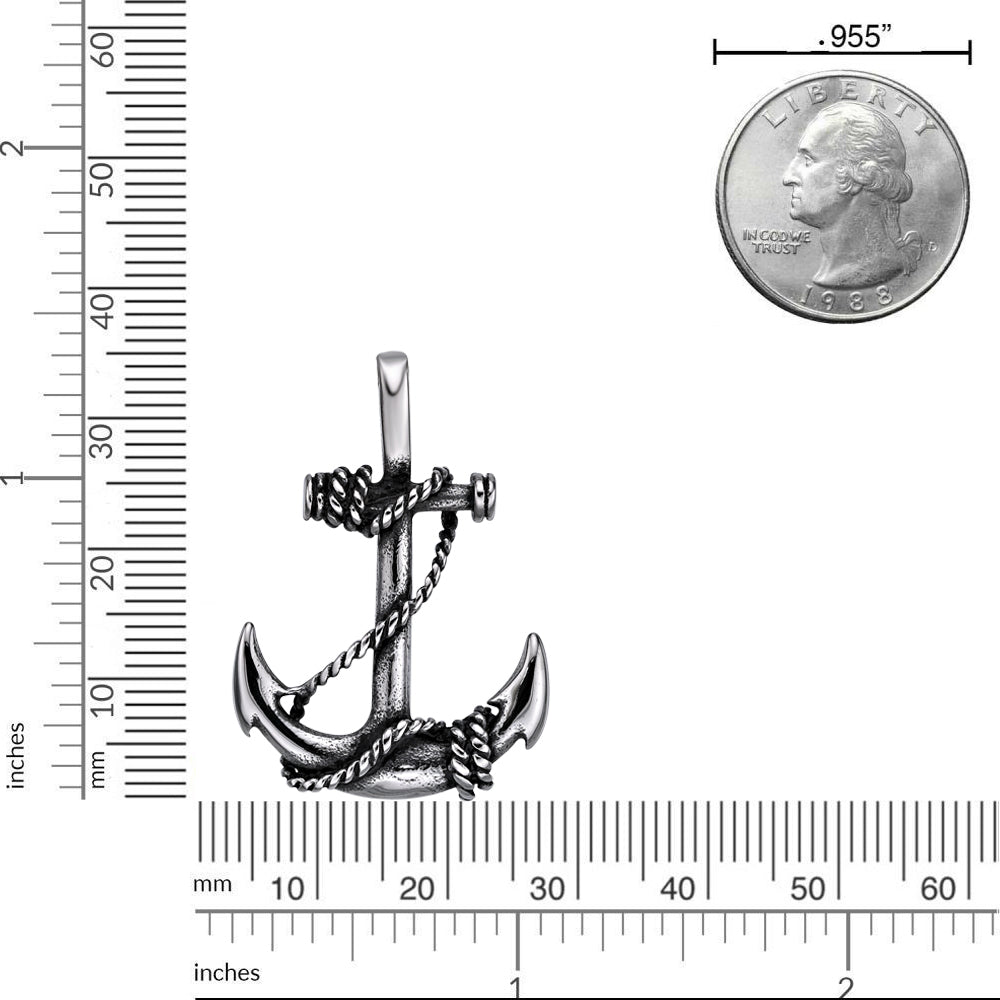 Anchor Pendant in Stainless Steel