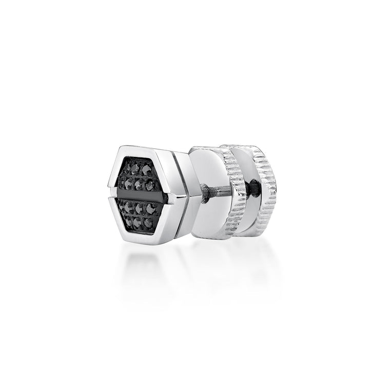 Hexagon Stud Earring in Stainless Steel