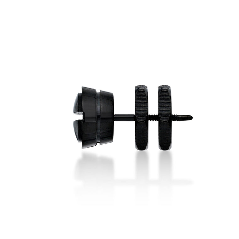 Stud Stud Earring in Black Ion Plated Stainless Steel
