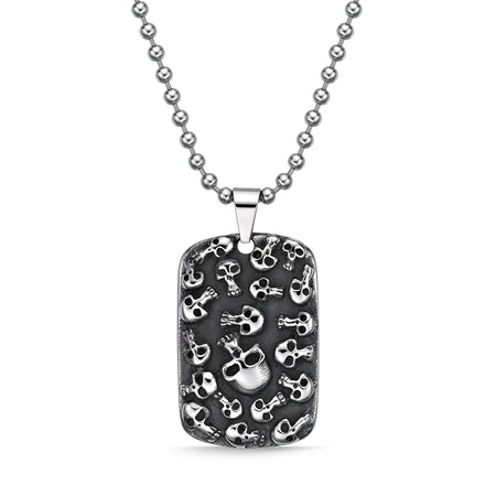 Skull Pendant in Antique Finish Stainless Steel