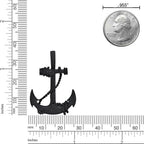 Anchor Pendant in Black Ion-Plated Stainless Steel