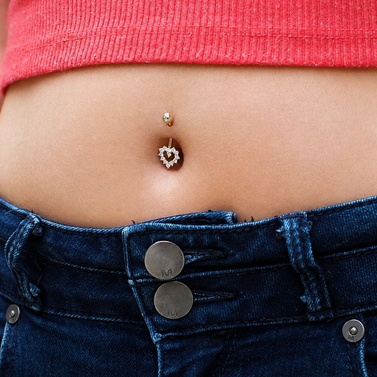 Heart Belly Ring - 16G