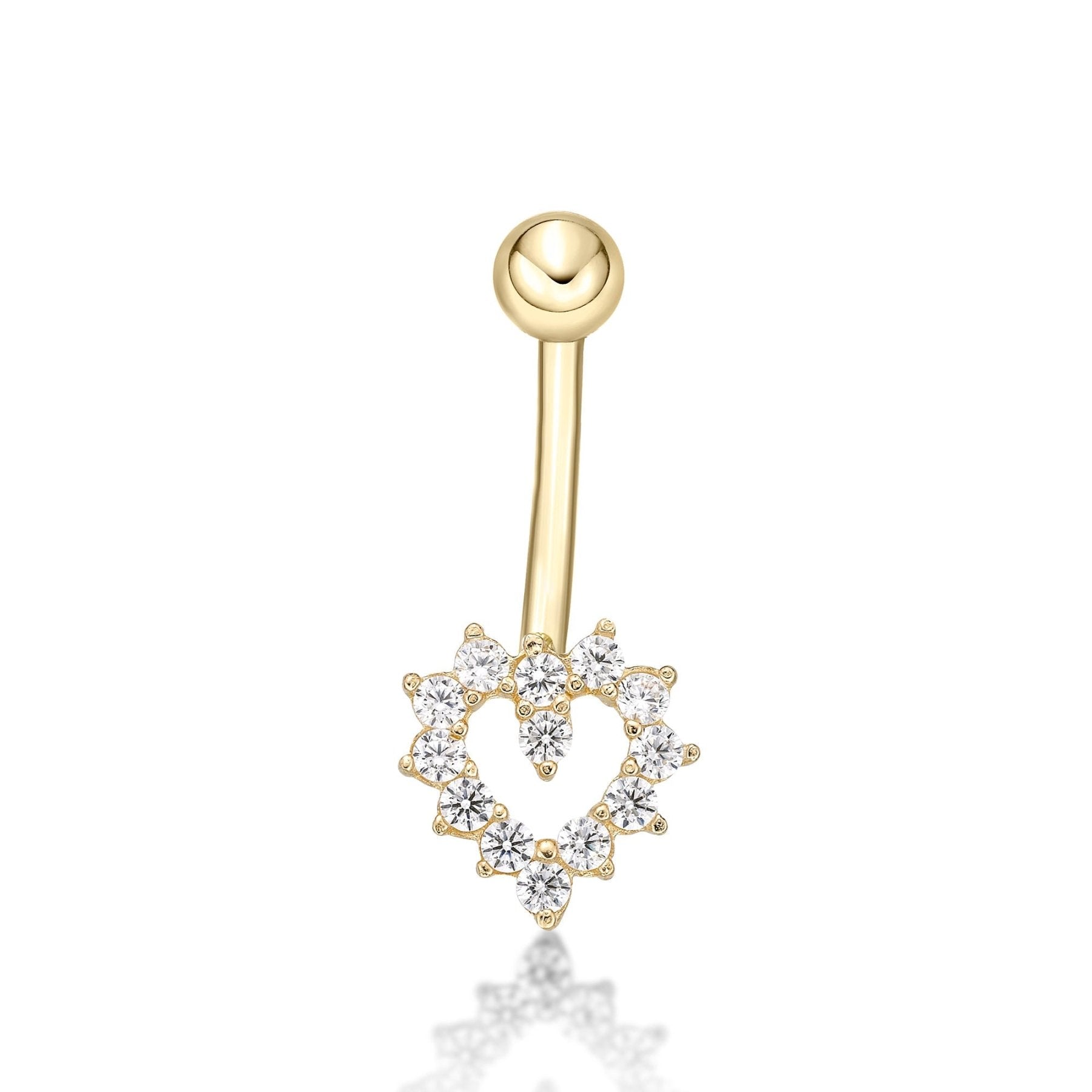 Heart Belly Ring - 16G
